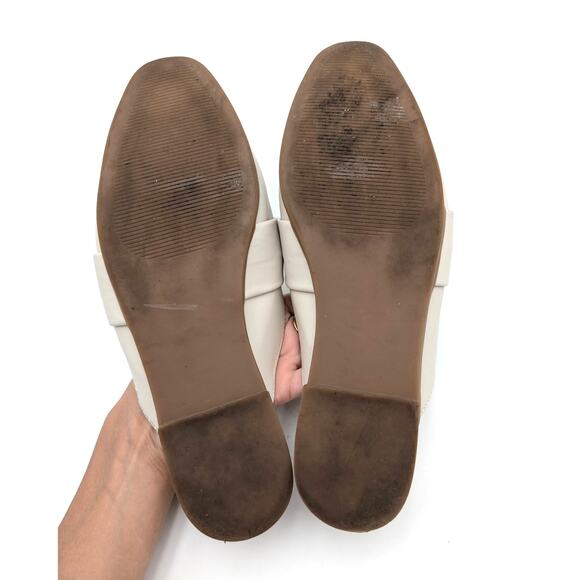 Steve Madden Chart Mule Flats Knotted Strap Women's Cream Size US8M EU38.5 - Picture 8 of 12